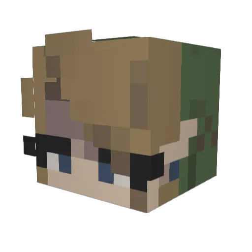 bimbim37 Minecraft avatar head, 3D render