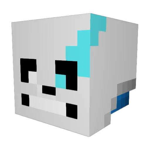 bimbobama Minecraft avatar head, 3D render