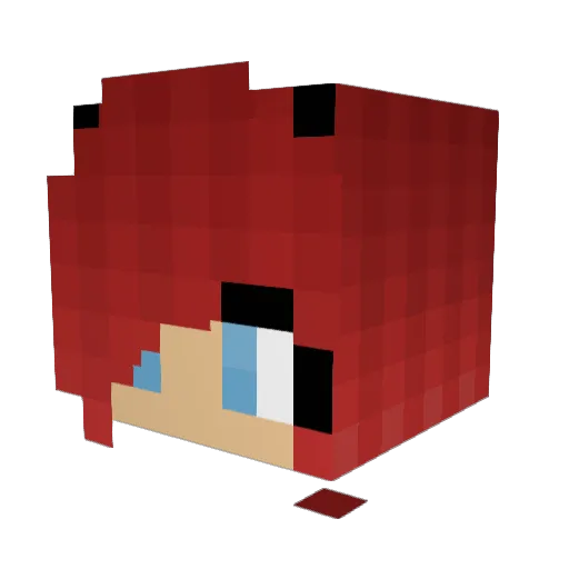 bimbobeso Minecraft avatar head, 3D render