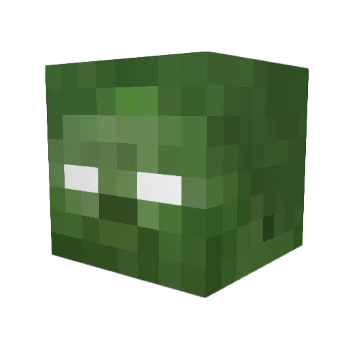 bime Minecraft avatar head, 3D render