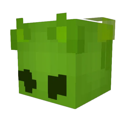 bimger Minecraft avatar head, 3D render