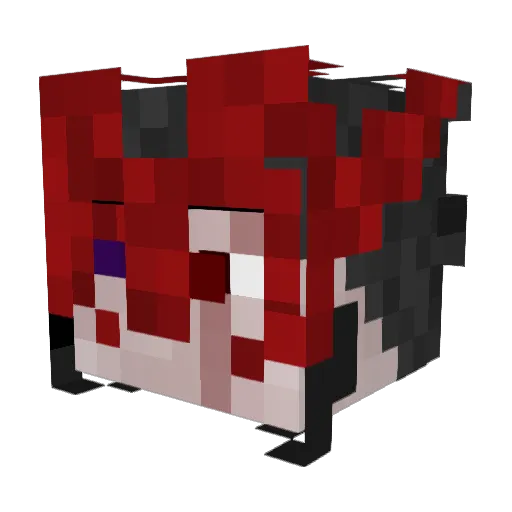 bimyuo Minecraft avatar head, 3D render