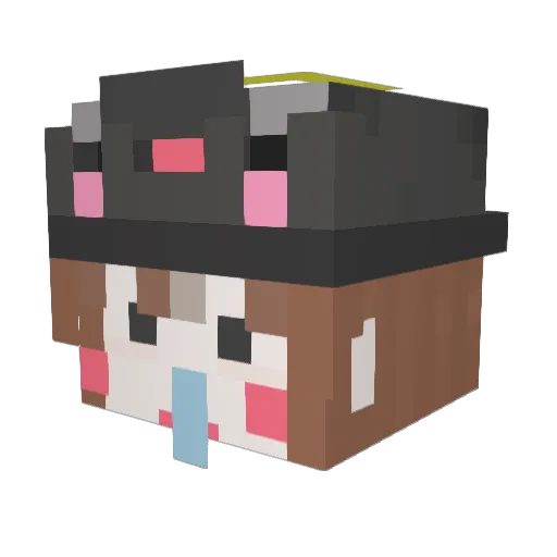 bin297 Minecraft avatar head, 3D render