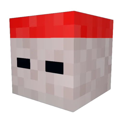 bin414 Minecraft avatar head, 3D render