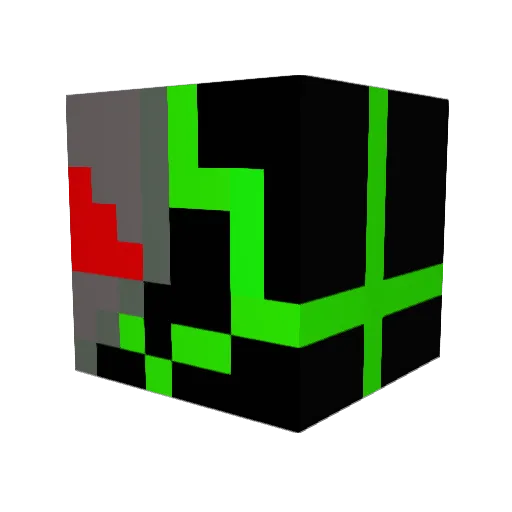 binagun Minecraft avatar head, 3D render