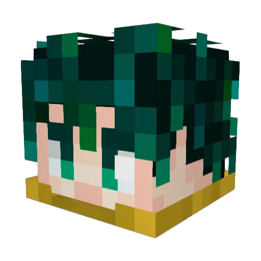 binary1ne Minecraft avatar head, 3D render
