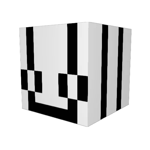 binary_1010 Minecraft avatar head, 3D render