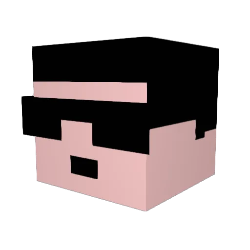 binaryclock02 Minecraft avatar head, 3D render
