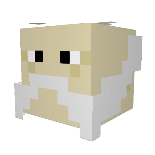 binbah Minecraft avatar head, 3D render