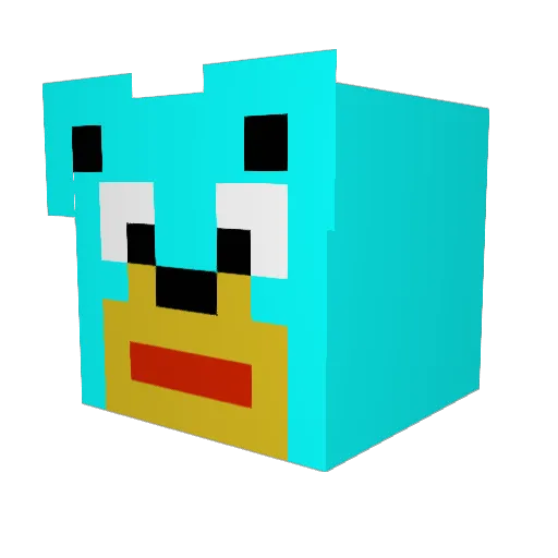 binbin1025 Minecraft avatar head, 3D render