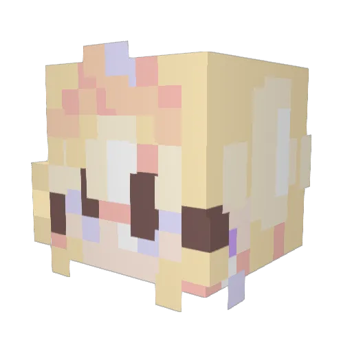 bincaboo Minecraft avatar head, 3D render
