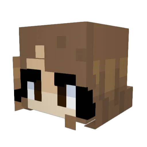 bincyboo Minecraft avatar head, 3D render