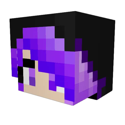bindebin Minecraft avatar head, 3D render