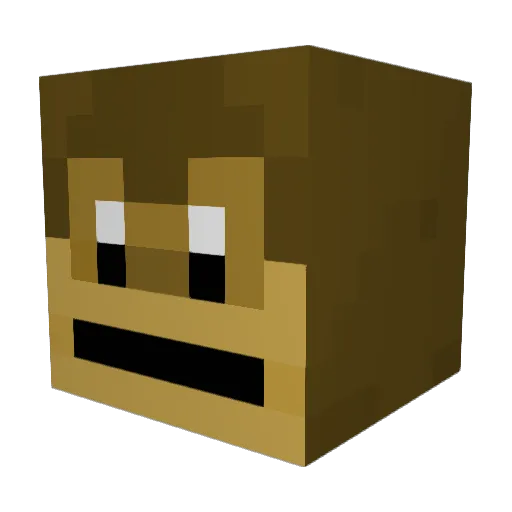 binder_00 Minecraft avatar head, 3D render