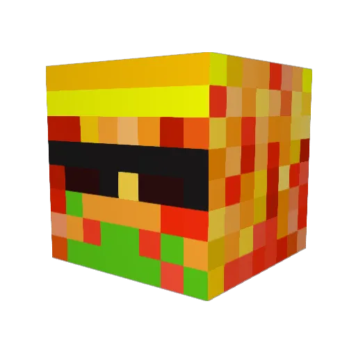 bindumc Minecraft avatar head, 3D render