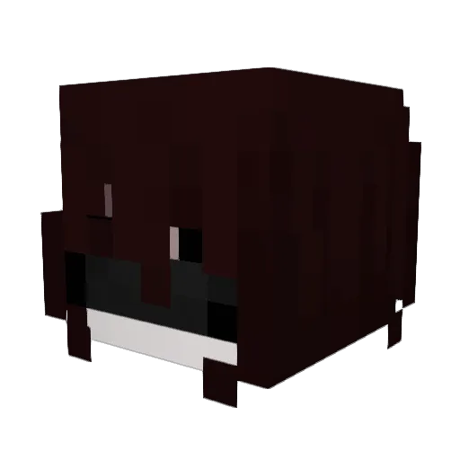 binduu Minecraft avatar head, 3D render