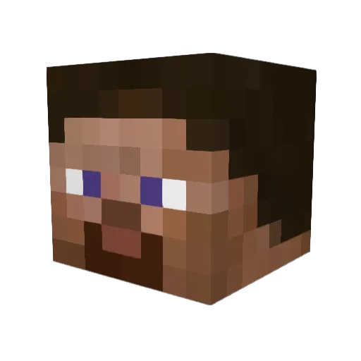 bineabblej Minecraft avatar head, 3D render