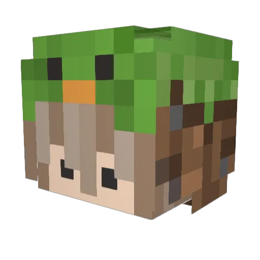 binesb Minecraft avatar head, 3D render