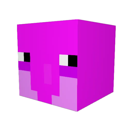bingchele Minecraft avatar head, 3D render