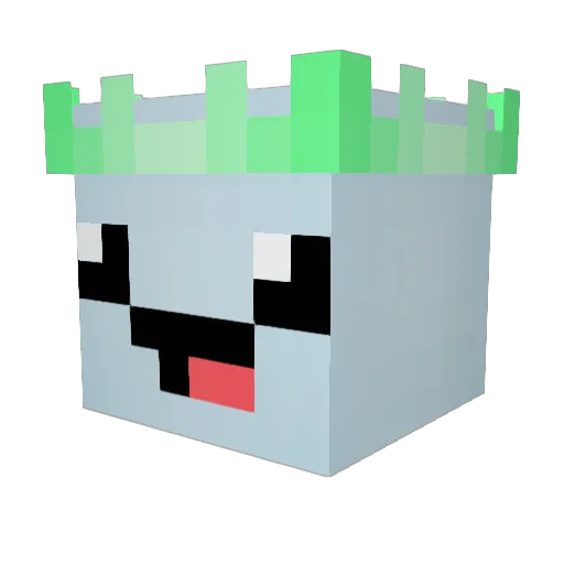 bingdak_ Minecraft avatar head, 3D render
