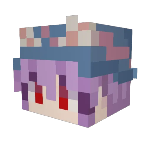 binggan_EX Minecraft avatar head, 3D render