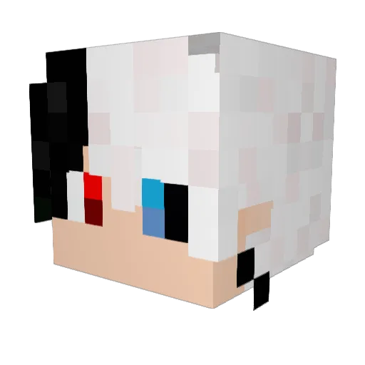 binglang Minecraft avatar head, 3D render