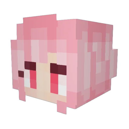 binglingf Minecraft avatar head, 3D render