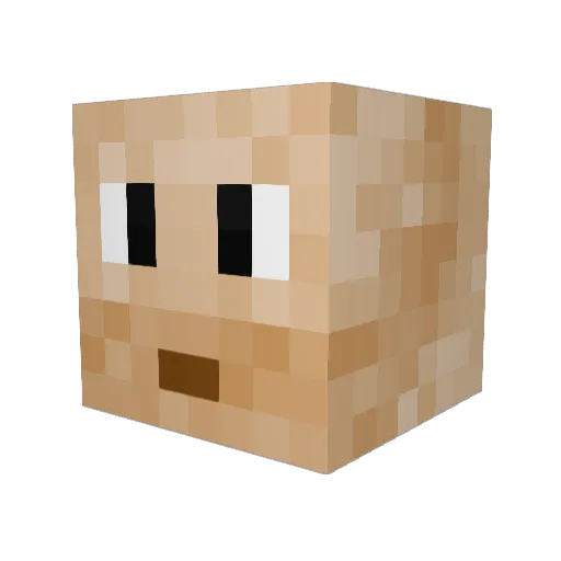 bingo23 Minecraft avatar head, 3D render