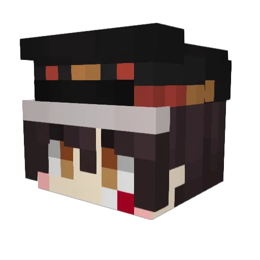bingwxixi Minecraft avatar head, 3D render