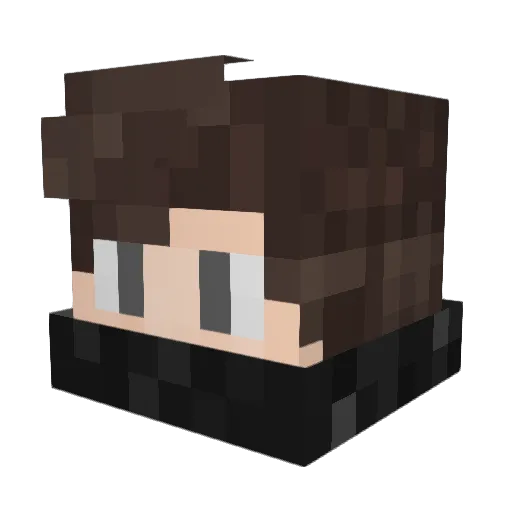 bingyao Minecraft avatar head, 3D render