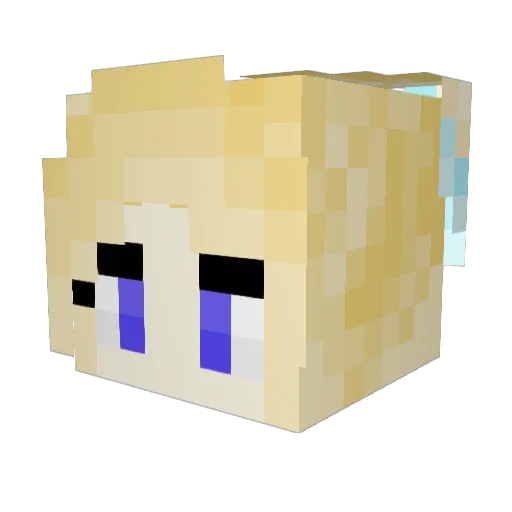 binicorn Minecraft avatar head, 3D render