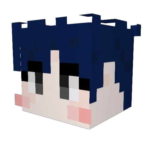 binim129 Minecraft avatar head, 3D render