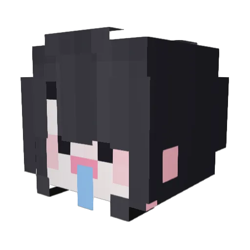 biniyo_ Minecraft avatar head, 3D render