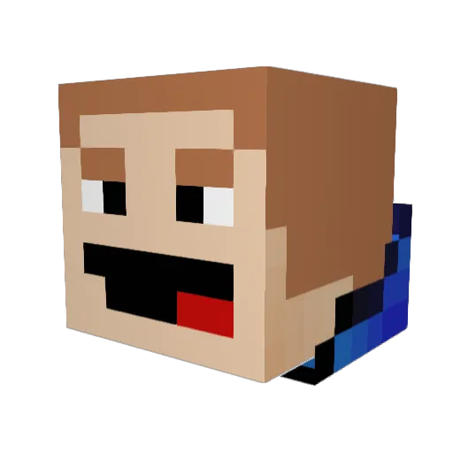 bink3wolf Minecraft avatar head, 3D render