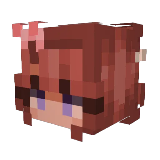 binkaabee Minecraft avatar head, 3D render