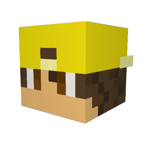 binkobrothers Minecraft avatar head, 3D render