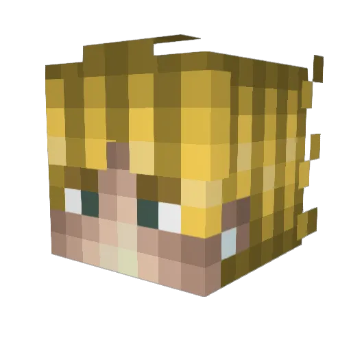 binkszola Minecraft avatar head, 3D render