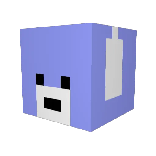 binky_bunny Minecraft avatar head, 3D render