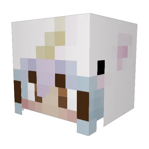 binkyhart Minecraft avatar head, 3D render