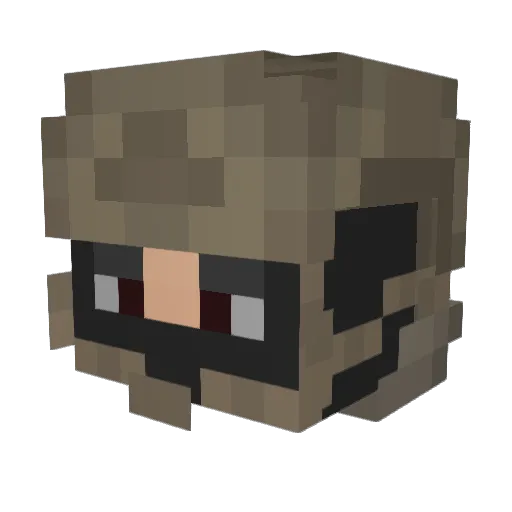 binlang Minecraft avatar head, 3D render