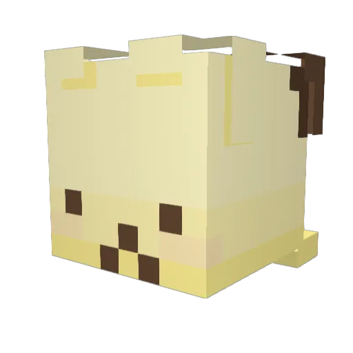 binna02 Minecraft avatar head, 3D render