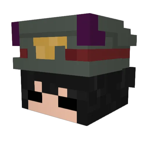 binnksy Minecraft avatar head, 3D render