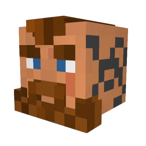 binny3 Minecraft avatar head, 3D render