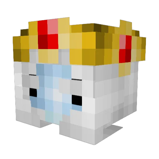 binogure Minecraft avatar head, 3D render