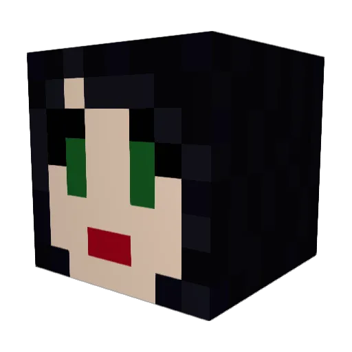 binpoo Minecraft avatar head, 3D render