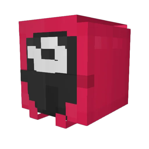 bins33 Minecraft avatar head, 3D render