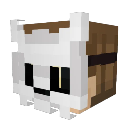 binzoko Minecraft avatar head, 3D render
