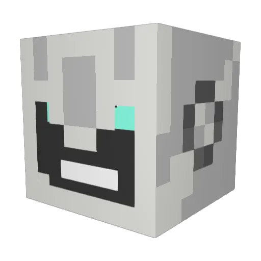 bio2pio Minecraft avatar head, 3D render