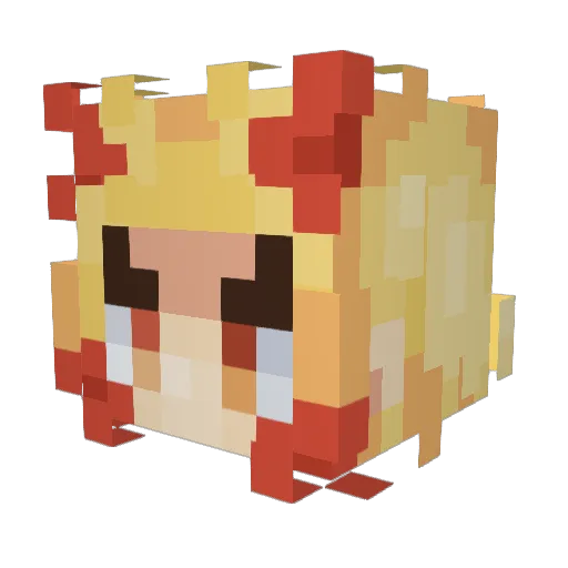 biocall20 Minecraft avatar head, 3D render