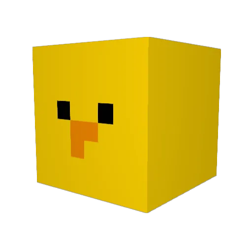 biok37 Minecraft avatar head, 3D render